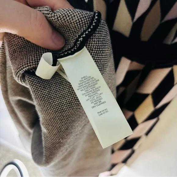 Eliza J Geometric Knit Sweater Geometric Print Dress XL Fit & Flare‎ Long Sleeve - Picture 9 of 10